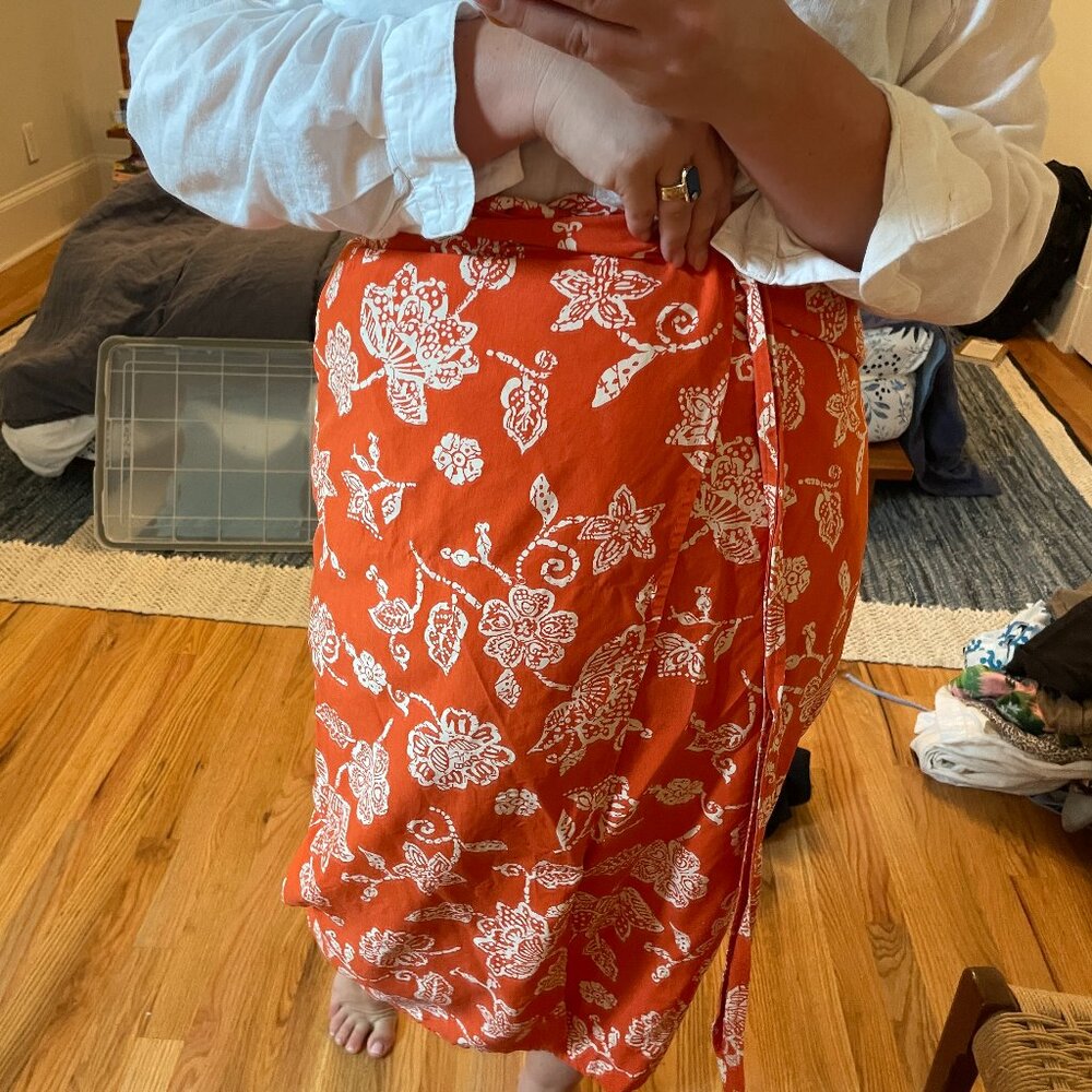 Vintage Ann Taylor silk Hawaiian wrap